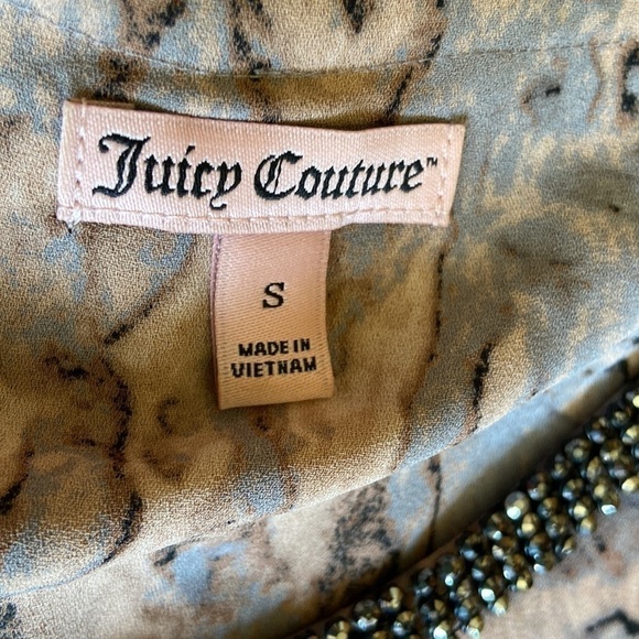 JUICY couture layered embellished gray and peach tank top Size Small - Picture 7 of 11